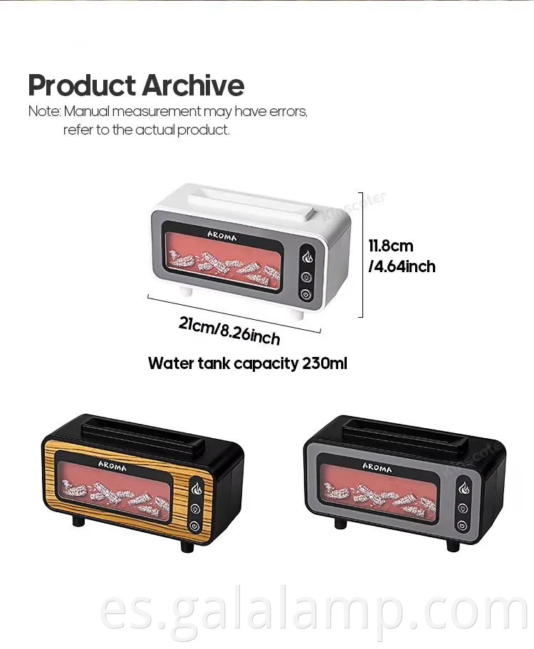 Humidificador de aceite esencial de fuego ultrasónico para el difusor de uso de la oficina en casa